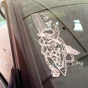 JDM Sticker Car for Hannya Mask Decoration Rear Windshield Japanese Anime Stickers External Accessories Waterproof Vinyl Decals