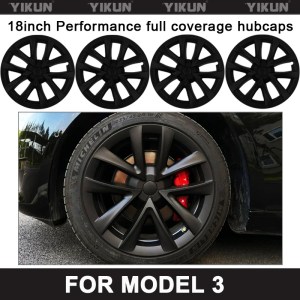 4PCS HubCap for Car Replacement Tesla Model Accessories 3 18 Inch Wheel Cap Automobile Hub cap Full Rim Cover Wheel Parts 2023