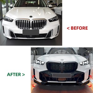Car Front Bumper Lip for BMW X5 G05 LCI M Sport 2023+ Diffuser Splitter Spoiler Exterior Parts Car Accessories Aftermarket
