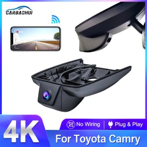 Plug and play Car DVR Dash Cam Driving Recorder 4K UHD 2160P Modification Accessories Parts For Toyota Camry 8th Gen 2021-2023