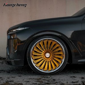 Custom Color Luxury Forged Wheels For BMW New 5x120 5x114.3 5x127 17 20 24 Inch Spoke Rim Gold Finish Passenger Car Wheels